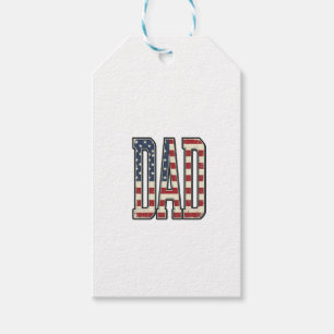 Etiqueta Para Presente Camisa de letra com bandeira do papai patriota vin