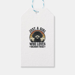 Etiqueta Para Presente Camisa de Menina Bichon Frise Amante de Cachorro V