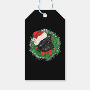 Etiqueta Para Presente Camisa de Natal de Pug Incrível