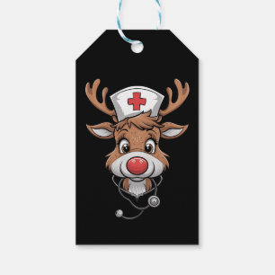 Etiqueta Para Presente Camisa de Natal para Enfermeiros Luvas de Borracha