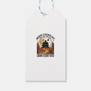 Etiqueta Para Presente Camisa de Técnico de Cena de Crime Funny Halloween