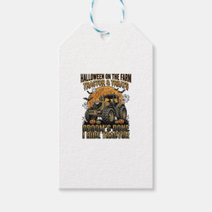 Etiqueta Para Presente Camisa de Trator de Halloween Camisa de Bruxa Dive