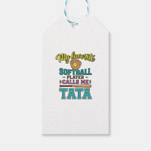 Etiqueta Para Presente Camisa do Jogador de Softbol Favorito Me Chama TAT