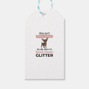 Etiqueta Para Presente Camisa engraçada com brilho para cachorro Pinscher