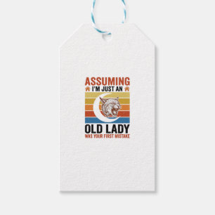 Etiqueta Para Presente Camisa engraçada vintage de Gata Selvagem Senhora