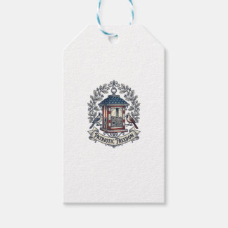 Etiqueta Para Presente Camisa Patriótica com Gráfico de Comedouro de Páss
