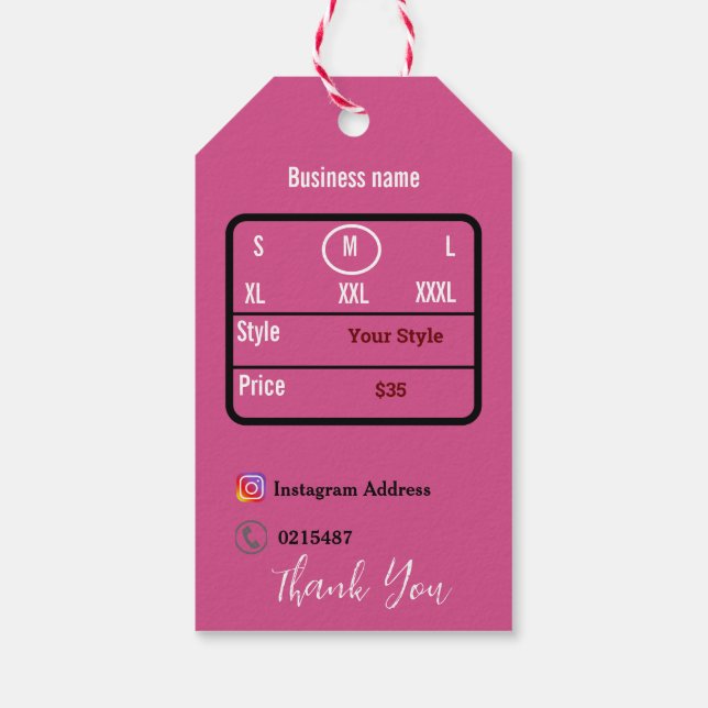 Etiqueta Para Presente Camisa T (Verso)