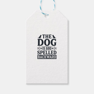 Etiqueta Para Presente Camisa Vintage com o Design de Cão Escrito ao Cont