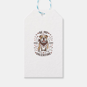 Etiqueta Para Presente Camisa Vintage Valentine Bulldog XOXO Design_1