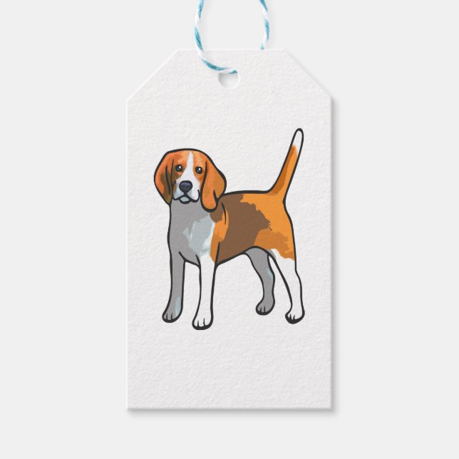 Etiqueta Para Presente Camiseta Cão Beagle (Frente)