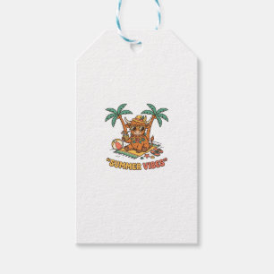 Etiqueta Para Presente Camiseta de Férias de Praia de Vaca das Terras Alt
