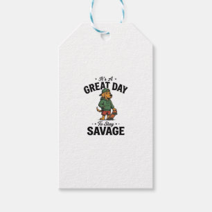 Etiqueta Para Presente Camiseta Desenho Gravura Vintage Savage Dog_1