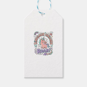 Etiqueta Para Presente Camiseta Estilo Retro Unicórnio Dinossauro Unicórn