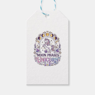 Etiqueta Para Presente Camiseta Unicórnio Fases da Lua Unicórnio Fundo Br