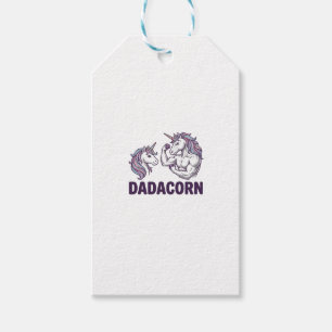 Etiqueta Para Presente Camiseta Vetorial de Pai de Unicórnio Engraçado Da