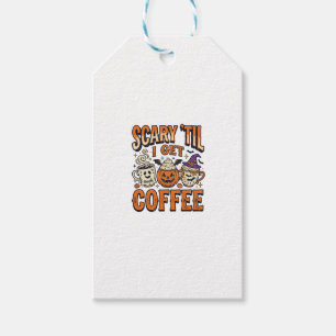 Etiqueta Para Presente Camiseta Vintage de Café no Halloween Assustador A