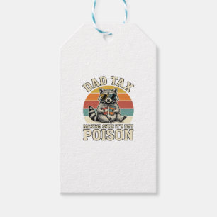 Etiqueta Para Presente Camiseta Vintage de Design Engraçado de Pai Tax Ra