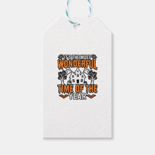 Etiqueta Para Presente Camiseta Vintage de Halloween Tempo Maravilhoso do