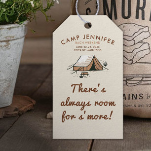 Etiqueta Para Presente Campo de acampamento Terthy Bachelorette Smore Gif