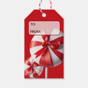Etiqueta Para Presente Candy Cane Lollies/red/Gift