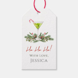 Etiqueta Para Presente Candy Cane Martini e Etiqueta de Presente de Féria
