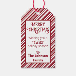 Etiqueta Para Presente Candy Cane Retro