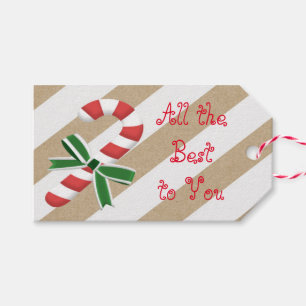 Etiqueta Para Presente Candy Cane Tudo De Melhor Para Você