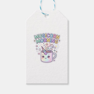 Etiqueta Para Presente Caneca Unicórnio Manhã Design Gráfico Zazzle Des