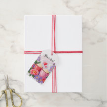 Canecas de Cacau de São Valentão com Flores e Cora