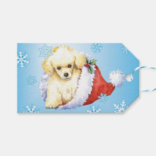 Etiqueta Para Presente Caniche de brinquedo feliz de Howlidays