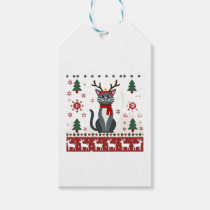 Etiqueta Para Presente Cantor de Natal Reindeer Feio de Natal