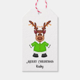 Etiqueta Para Presente Cantora de Natal Festiva, Festiva, Custa Personali