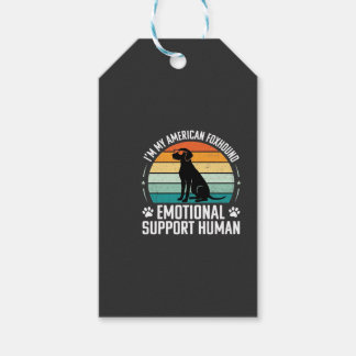 Etiqueta Para Presente Cão de Apoio Emocional Humano Foxhound Americano