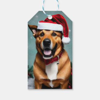 Etiqueta Para Presente Cão de Natal