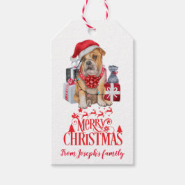 Etiqueta Para Presente Cão de Natal
