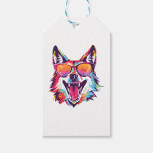 Etiqueta Para Presente cão de praia de verão frigindo cachorro-doce-prese