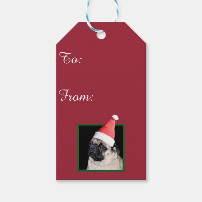 Etiqueta Para Presente Cãozinho de Natal (Frente)