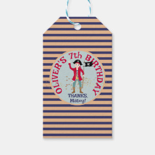 Etiqueta Para Presente Capitão da Festa de aniversário do navio pirata