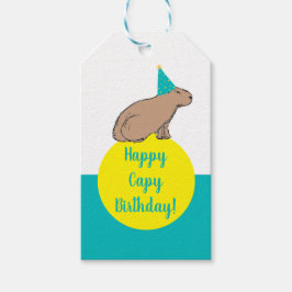 Etiqueta Para Presente Capivara Aniversário Personalizado de Crianças Ani