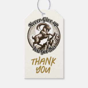 Etiqueta Para Presente Capricórnio De Montanha Subindo Nunca Desiste