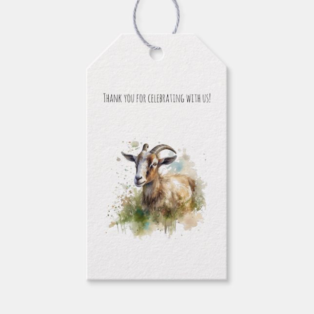 Etiqueta Para Presente Caprino de Aquarela, Conselhos de espuma personali (Frente)