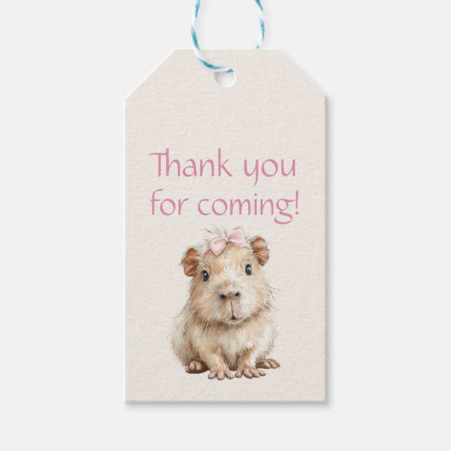 Etiqueta Para Presente Capybara Birthday Thank You (Frente)