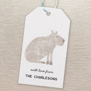 Etiqueta Para Presente Capybara Personalizada