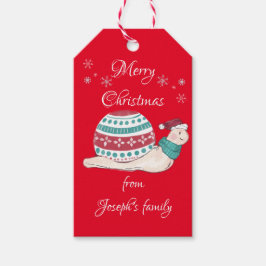 Etiqueta Para Presente Caracol-de-natal