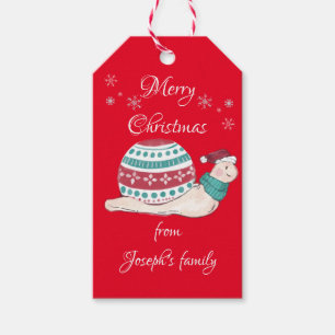 Etiqueta Para Presente Caracol-de-natal