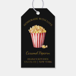 Etiqueta Para Presente Caramel Popcorn Hang Tag l Preto - Homemade Simple