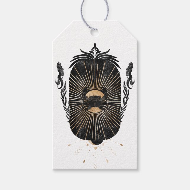 Etiqueta Para Presente Caranguejo Cósmico Místico (Frente)