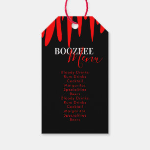 Etiqueta Para Presente Cardápio de Bebida Sangue de Vampiro para Festa de