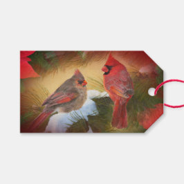 Etiqueta Para Presente Cardeais de Natal