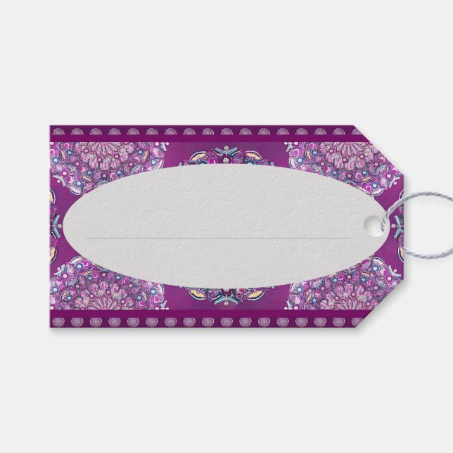 Etiqueta Para Presente Cardinal Red Rosace (Frente (horizontal))